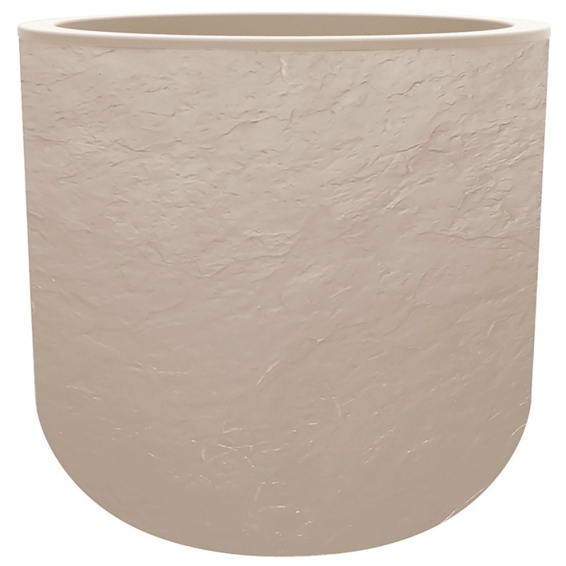 EDA jardinière VOLC, plastique aspect pierre calcaire, 67 litres, 485 mm